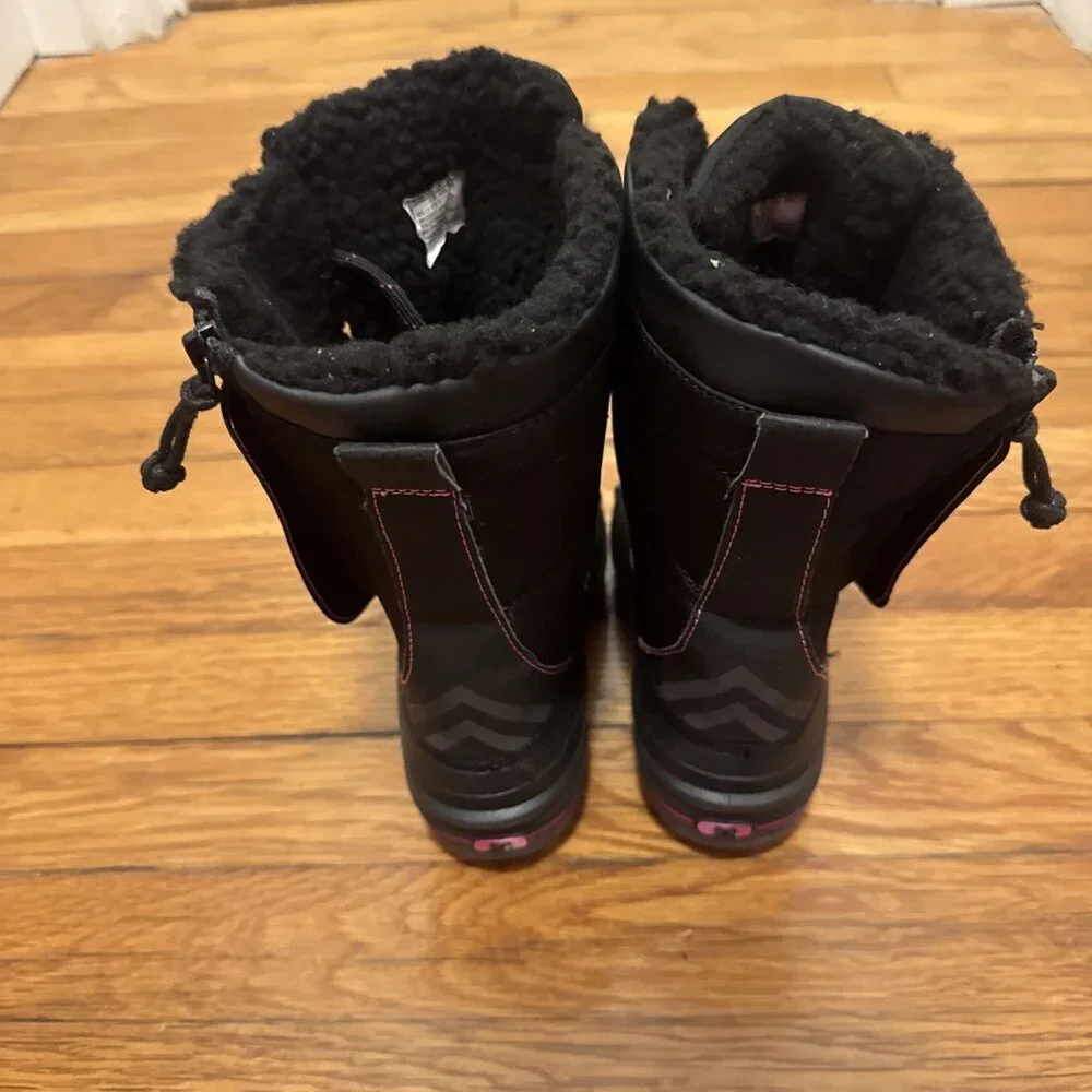Billy Ice II Snow Boots Youth Girls Black/Pink Size 11